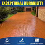 Super Wet Look Stone Sealer-1 Gallon, Durable & Long-Lasting Protection with High Gloss Finsh, Stain Proof, Against Water Damage & Dissolved Salts Natural Stone Sealer for Sandstone, Driveways