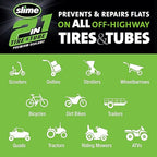 Slime 10193-6PK 2-in-1 Tire and Tube Sealant Puncture Repair Sealant, Premium, Prevent and Repair, Suitable for Non-Highway Tires and Tubes, Non-Toxic, Eco-Friendly, 6 x 16oz Bottles