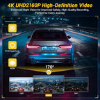 4K Dash Cam fit for Honda CR-V 2023 2024 2025 2026 Sport Touring EX EX-L Hybrid (Gen6), UHD 2016P, OEM Look, In-dash WiFi & APP, Loop Recording, G-Sensor, 24H Parking Monitor, 128GB Card-Grey