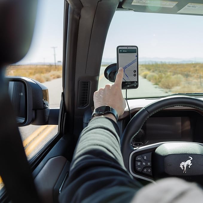 Quad Lock Heavy Duty Suction Car Phone Mount with MAG Phone Case and MAG Wireless Charging Head for iPhone 15 Pro Max