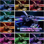 WEBUPAR Dreamcolor Acrylic Interior Car Lights, 22 in 1 RGB Car LED Strip Lights with APP Control and 213 Color Modes, Car Accessories Car Decorative Lights, Neon Car Ambient Lighting Kits