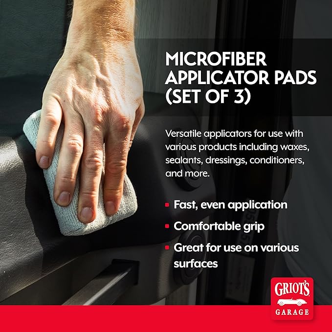 Griot's Garage 55498 Microfiber Applicator Pads (Set of 3)