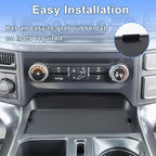 Center Console Compartment Cover for Ford F150 Accessories 2021-2025 2026/Lightning XLT PRO 2022-2025 Interior Hidden Panel Secret Pocket Lid USB Hole (Fits The Open Pocket in Front of The Shifter)