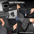 YJYWZH Armrest Box for Hyundai Accent Verna Accessories 2017-2020 Armrest for Car Center Console Organizer Double Layer Storage Space with 3 USB Ports, Black Thread