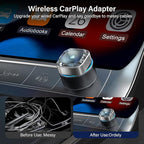 Wireless CarPlay Adapter for Apple iPhone & Android, Plug and Play 2-in-1 Wireless Car Dongle Bluetooth 5.4 Car Play Adapter, Wired to Wireless USB-A/Type-C Port Mini Sized & Fast Connection