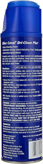 Blue Coral DC22 Upholstery Cleaner Dri-Clean Plus with Odor Eliminator, 22.8 oz. Aerosol