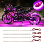 DUOFU365 Pink Led Strip Lights,12V Interior Light Strip IP68 Waterproof Cuttable for Car Motorcycles Boat Golf Cart Truck Cargo Home Decoration with Strong Nano Tape 12inch(Pack of 4)