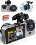Dash Cam Front and Rear Inside, 4K/2.5K Full HD Dash Camera for Cars,Car Camera with Free 32GB SD Card,Built-in Super Night Vision,WDR,G-Sensor,24 Hours Parking Monitor, Loop Recording