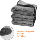 GTF Microfiber Car Cleaning Cloths, Upgraded 1200gsm Ultra-Thick Cars Drying Towel Microfiber Cloth for Car and Home Polishing Washing and Detailing 16'' x 16''(3 Pack)