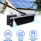 Photovoltaic Panel Cleaning Tool,7.5m Telescopic Pole,60cm Width Electric Solar Pane Roller Brush,Wet/Dry Modes,for Facility Maintenance Teams DualUse(7.5m)