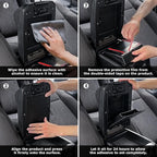Carlimeki Center Console Organizer (3-piece set) for Tacoma 2016-2023 - for Tacoma Accessories