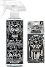 Chemical Guys Black Frost Air Freshener and Odor Eliminator, 16 fl oz Spray with 3 Pack of Hanging Air Fresheners (Great for Cars, Trucks, SUVs, RVs, Home, Office, Dorm Room & More) - HOL432