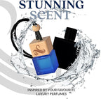 Solvère Car Air Freshener for Men | Perfume Style Freshener with Solvère Fragrance | Strong Freshener with Odour Eliminating Technology with Vent Clip | Car Air Freshener by Perfa