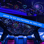 WEBUPAR 3.2W 6LEDs Meteor Starlight Headliner Kit, 240pcs 0.01in 6.56ft, RGBW Shooting Stars Fiber Optic Lights with Bluetooth APP Control for Car/Home Theater