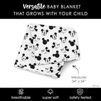 Milk Snob Disney Infant Boy/Girl Swaddle Blanket, Soft Receiving, Security and Play, Toddler Infant NewbornBedding, Baby Shower, Baby Registry Gift (Mickey Mouse Sketch) 34 * 34 inches