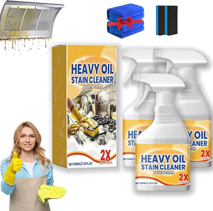 2026 New Kitchen Heavy Oil Cleaner,3.38 Oz Kitchen Appliance Cleaner,Oven Cleaner Heavy Duty For Kitchen Appliances, Household, Oven, Stove, Range Hood (3pcs)