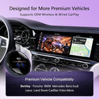 CarPlay Magic AI Box with 3.2” Touchscreen, Supports OEM Wired & Wireless CarPlay, Android 14 Wireless CarPlay & Android Auto for BMW, Mercedes, Audi, Porsche, Netflix YouTube, 4G LTE, Plug & Play
