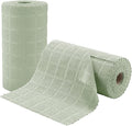 Ferdilan 80 Pack Microfiber Cleaning Cloth Roll,Lint Free Rags Paper Towels & Tear Away Reusable Towels,Washable Shop Rags,Wash Cloths Dish Rags(12" x 12") for Car Kitchen Window Garage-Green