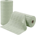 Ferdilan 80 Pack Microfiber Cleaning Cloth Roll,Lint Free Rags Paper Towels & Tear Away Reusable Towels,Washable Shop Rags,Wash Cloths Dish Rags(12" x 12") for Car Kitchen Window Garage-Green