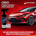 DURA-COATING TECHNOLOGY, CRYO Hybrid Ceramic Spray Sealant - Ceramic Spray Sealant & Detailer for Smooth & Streak-Less Finish - 16 oz Bottle of Hybrid Polymer Ceramic Spray Sealant & Plush Towel