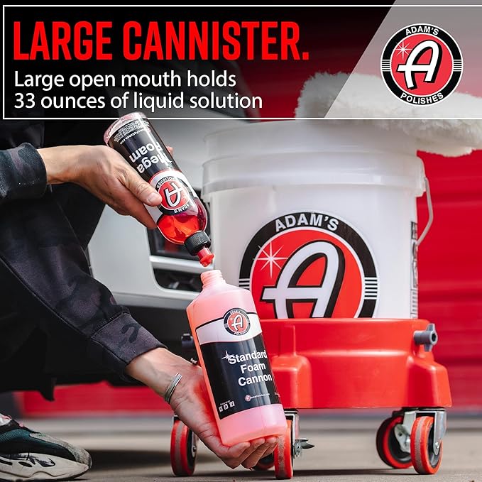 Adam's Polishes Standard Foam Cannon - Foam Cannon Soap Sprayer for Car Wash, Patio & House Cleaning | Sprayer Cleaner Cannister for Pressure Washer