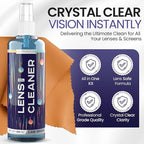 Eyeglass Gel Lens Cleaner Spray Kit - 3 x 8oz Gel Lens Cleaner Spray Bottle + 2 Microfiber Cloth for Cleaning - Safe for All Lenses (AR Coated Included), Eyeglasses and Screens