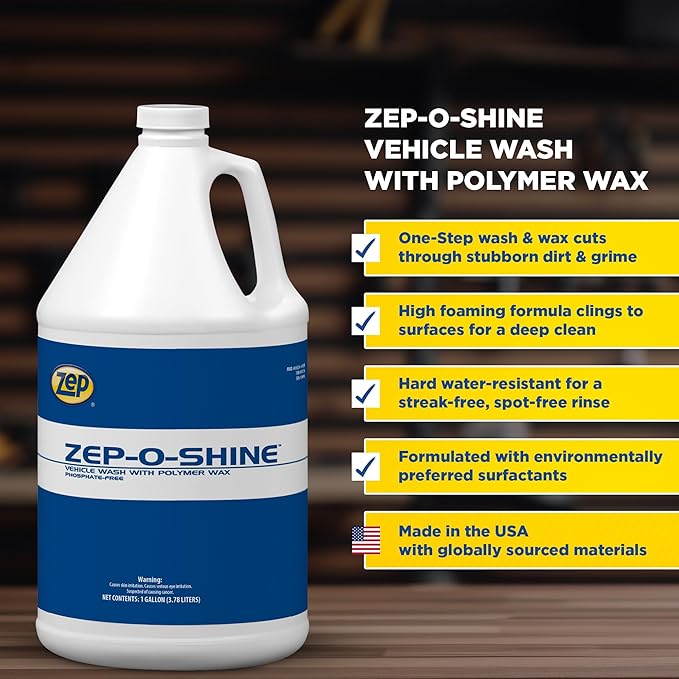 Zep-O-Shine Car Wash Concentrate - 1 Gallon (Case of 4) 38224