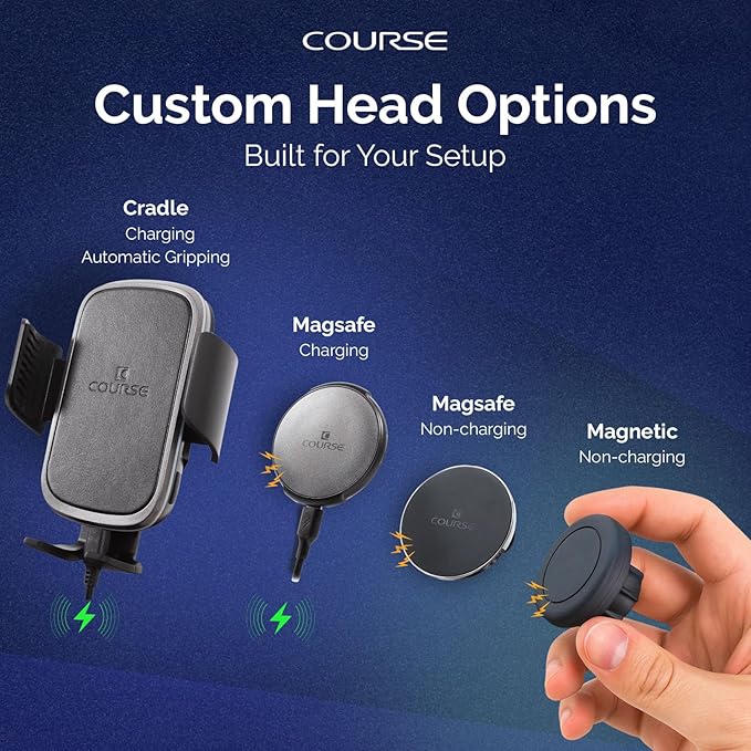 Course Motorsports DirectFit Phone Mount | MagSafe Compatible Head Non Charging | Compatible with Ford F150 (2015–2020), F250/F350/F450/F550 (2017–2022 Sync 3) & Expedition (2018–2021) - Left or Right