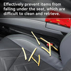 2Pack Leather Seat Gap Filler, Fill The Gap Between Seat and Console, Car Crevice Catcher Blocker Stop Things from Dropping, Universal Gap Stopper Crack Plug for Car SUV Truck (Black)