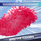 wuyaoyao 2PCS Car Wash Mitt, 10.14"×7.12" Chenille Microfiber Car Wash Mitts, Scratch-Free & Lint-Free, Absorbent Double Sided Clean Glove for Cars Cleaning, Auto Cleaning Supplies (Pink)