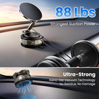 TECKNET Vacuum Magnetic Phone Holder - Upgraded 360° Adjustable Nano Gel Suction Cup Phone Holder for MagSafe, Car Mount for Car/Gym/Kitchen, Compatible with iPhone, Android and All Smartphones