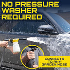 Clean Car USA Foam King™ Car Wash Foam Gun & Microfiber Mitt, Garden Hose Attachment for Scratch-Free Cleaning, Snow Foam Cannon Soap Sprayer, Auto Detailing Kit for Cars, Trucks & More