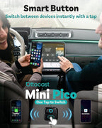 OTTOCAST Mini Pico 2026 Wireless CarPlay Adapter for iPhone & Android – Plug and Play Android Auto Adapter, Fast Connection, Small & Space-Saving