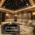 Starlight Headliner Kit 550 Piece Twinkle 0.03in*9.8ft/0.75mm*3m, 16W Starlight Headliner Music/Voice Activated Star Lights for Car, VASTFIRE RGBW Starlights for Theater Game Bed Room Ceiling