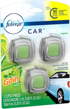Febreze Car Vent Clip Air Freshener, Gain Original, 0.037 Pound