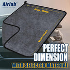 Airlab Microfiber Towels for Cars Wash Drying Super Absorbent Cleaning Cloth Auto Detailing Ultra Soft, Lint-Free, Streak-Free, 24 x 16 Inch, Pack of 2, Grey-Black, 600 GSM