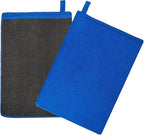 Tidy Monster 2 Pack Clay Mitt and Bar, Medium Grade Bundle With Blue Clay Towel for Car Cleaning and Polishing