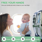 Perilogics Airplane Phone Holder Mount Universal in Flight Hands Free Viewing with Multi-Directional Dual 360 Degree Rotation (Evergreen)