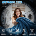 PUGPIU Microfiber Car Drying Towel Extra Large Super Absorbent 48"X24", 1400 GSM Flash Detail Car Wash Drying Towel Edgeless with Two Sided Soft Twisted-Loop, No Water Spots Streaks for Cars (Blue)