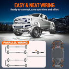 Pure White LED Rock Lights 8 Pods - Waterproof LED Underglow Light, Underbody Glow Lamp for Car Truck ATV UTV SUV Offroad Boat