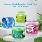 FiveJoy 4Pack Car Cleaning Gel, Car Putty for Cleaning for Cars Interior, Reusable & Durable Detailing Tools, Dust Clean Gel for Keyboard Vent Cleaner Multi-Color Cars Goop (640g/22.4oz)