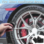 Car Tire Shine Applicator Brush, Auto Tire Detail Brushs, Portable Car Tire Brush with Seal Cover Design, High Density Soft Shine Applicator Brushs, for Auto Detailing Cleaning