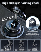 Car Phone Mount with Magnetic Clip for Magsafe & Android 360 Universal Suction Phone Mount for Dashboard Windshield Car Phone Holder for Car for iPhone 17 16 15 14 Pro Max Samsung Galaxy S25 Cell