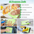 FIXSMITH Sage Green Microfiber Cleaning Cloth -Pack of 8, Highly Absorbent Cleaning Rags, 16"X12" All Purpose Cleaning Towels for Housekeeping, Kitchen, Car, Lint Free and Reusable Microfiber Towels