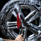 Metal Free Soft Wheel Rim Brush 4 Pack, Synthetic Car Cleaning Brush, Highly Water Absorption, Dense and Durable Tire Brush for Cleaning Wheels, Rims, Spokes, Fenders, Engines…