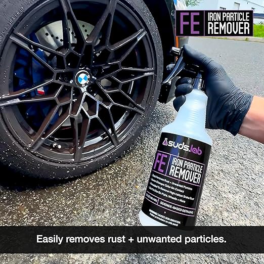 Suds Lab FE Iron Particle Remover, Fallout Rust Remover Spray for Car Detailing, Safe on Car Paint, Motorcycle, RV & Boat Finishes 32 oz.