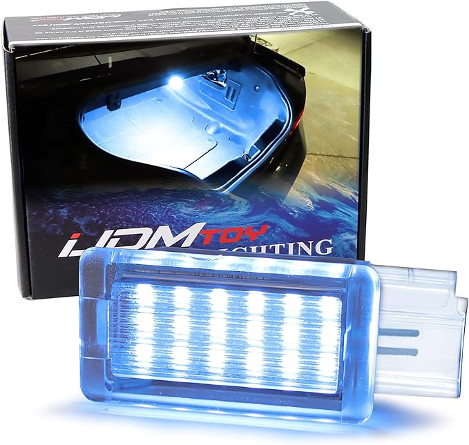 iJDMTOY 18-SMD Aqua Ice Blue Full LED Trunk Cargo Light Assembly Kit, Compatible With Chevrolet Camaro Cruze Trax Spark, Compatible With Cadillac XTS, Buick Lacrosse, GMC Acadia etc