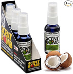 Scent Bomb Air Freshener Spray, Long-Lasting Odor Eliminator - Effective Deodorizer for Home & Car, Fresh Room Spray for Kitchen, Bathroom & Smell Neutralizer - 1 oz Pack of 4, Coconut Paradise