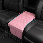 Seat Aisle Storage Box for Ford Explorer 6-Passenger Models – Organizer Rear Seats Passage – Foldable, Easy Installation, for Ford Explorer ST XLT Accessories 2020 to 2025 (Pink)