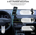 iHome 5-in-1 Complete Car Charging Kit, 15W MagSafe Charger, Dual Port Adapter, Mounts & Cable